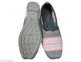 Grey canvas ballerina slip-ons for women's athleisure, ideal for daily wear and active use