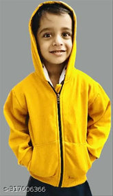 Cotton boys & girls jacket/hoodie, solid color with a zip and pockets, size 18-24 months