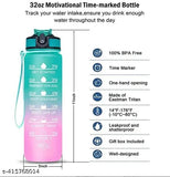 Multicolor motivational BPA-free water bottle pack with leak-proof straw, durable and non-toxic, ideal for fitness, gym, travel