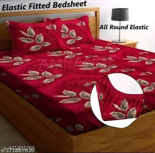Comfortable cotton botanical net unisex kids bedsheets, vibrant design suitable for a child's room (India origin)