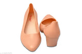 Plastic peach belly ballerinas - elegant, comfortable women's shoes from Footforward in various sizes (IND-4, IND-6, IND-7, IND-8), handcrafted in India