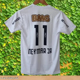 Neymar Santos retro home jersey 2012, polycotton, short sleeves, white football shirt with printed net detail, size S/M/XL