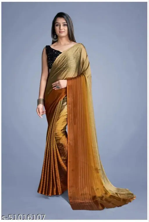 Rainbow colorblocked chiffon saree with velvet blouse, Indian handloom fashion