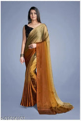 Rainbow colorblocked chiffon saree with velvet blouse, Indian handloom fashion