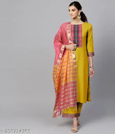 Cotton kurti set for women's, solid-colored three-quarter sleeves with matching palazzos, Indian ethnic wear for multiple sizes (XXS-XXL)