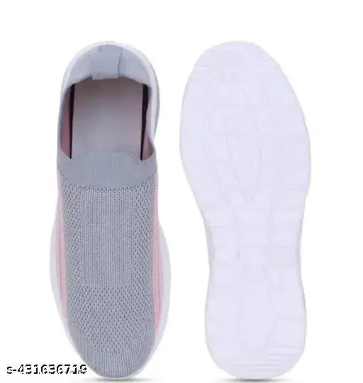Pu leather slip-on casual shoes for women, solid design in multiple sizes from India (IND-4 to IND-8)