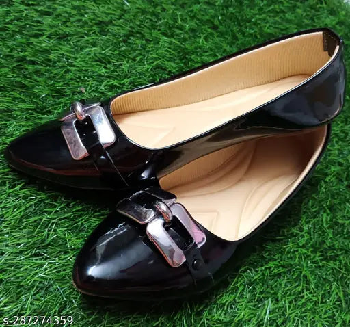Patent leather ballerinas - Casual, formal, partywear belly shoes in sizes IND-3 to IND-8