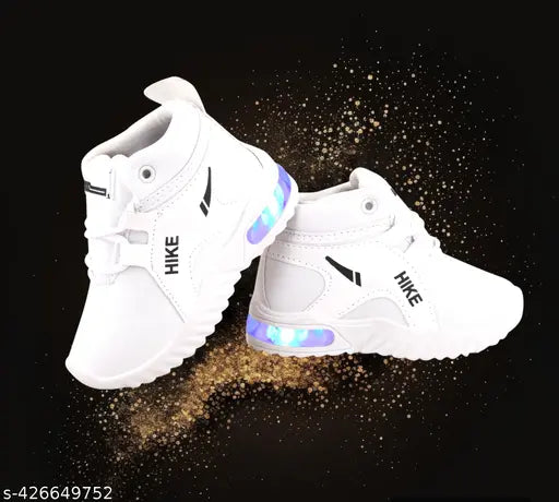 Trenszio Kids LED Shoes White, lightweight, breathable, and stylish with Angry Birds pattern, ideal for outdoor/indoor play (12-5yrs), made from kid-safe materials, features color-changing lighting effect