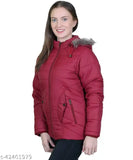 Solid women's jacket, full sleeve, classy & graceful, India-origin winter wear