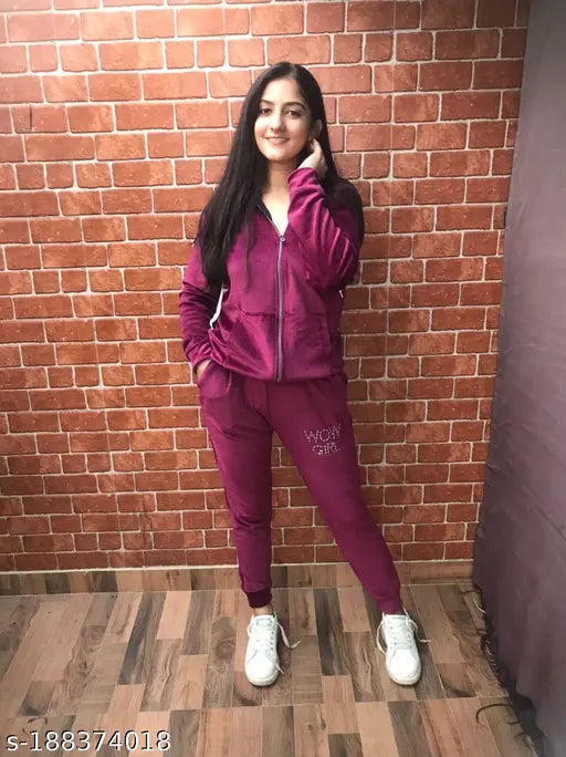 Soft pink velvet tracksuit set, imported super soft lycra from India (S - top bust 34in, length 24in, bottom waist 28in, length 37in; M - top bust 36in, length 24in, bottom waist 30in, length 37in; L - top bust 38in, length 24in, bottom waist 32in, length 37in)