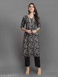 Printed crepe kurta set combo for women, stylish and comfortable Indian daily wear (S-XXXL)