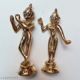 Brass Krishna idol figure, Janmastami Special Diwali Puja, authentic Indian craftsmanship, 5 inch, 450g