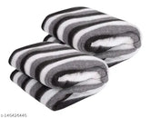 Richlinen Striped Fleece Single Bed Blanket Pack of 2, soft, comfortable, and warm for multipurpose use