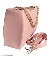 Pink synthetic slingbag/cross body bag with box pattern, two shoulder straps, ideal for everyday use
