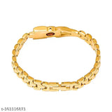 Gold-plated Rudraksha Damru Trishul Shiva bracelet, Indian religious jewelry for men