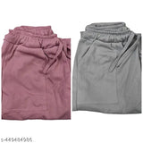 Stylish cotton blend cargo trousers & pants, gray and onion color, solid pattern, 4 pockets, XS-XL sizes, soft, with cotton rise lining (India)