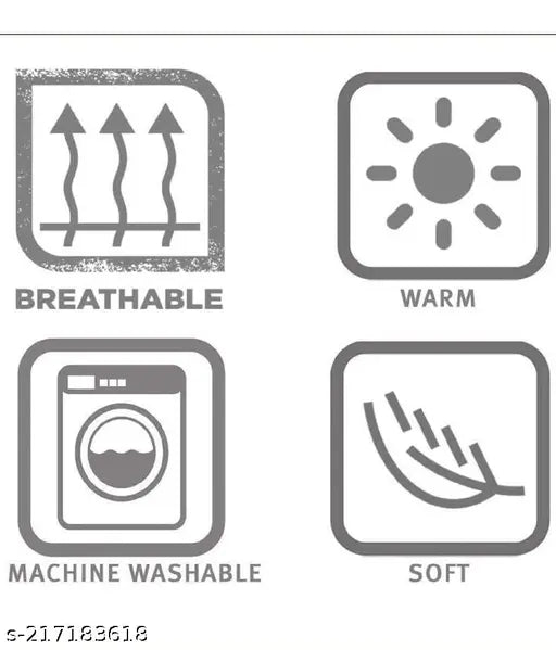 Sky color woolen fleece duvet cover, internally/externally warm, supersoft quality, 90x100 inches size, winter season