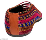 Synthetic woven ethnic bellies (India) - comfortable flat boots for daily casual wear