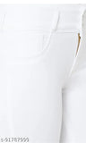 White denim high-rise jeans, lightweight and soft for a comfortable fit, perfect for work or play, from Allure Motifs, India