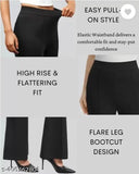 Premium cotton lycra bell bottom trousers in solid color, XS to XXL sizes for fashionable comfort