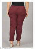 Black and maroon, fully cotton stretchable trousers (pack of 2) in sizes XL to 7XL for comfortable fit with both side pockets - Samar Collection