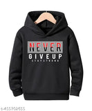 Black cotton printed hooded sweatshirt for boys (Vivekan style) - Boys full sleeve cuffed hoodie with long sleeves, ideal for winter wear and casual occasions