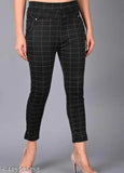 Checked lycra jeggings pack of 2 for women, vibrant and comfortable