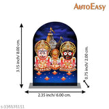 Multicolor acrylic Jagannath idol, ideal for car dash or home decor, 8 cm x 6 cm x 2 cm