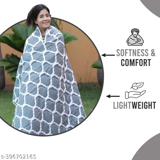 Cotton blend ASHA FURNISHING microfiber reversible single bed comforter (60x90 inches, 120GSM), suitable for all weather seasons