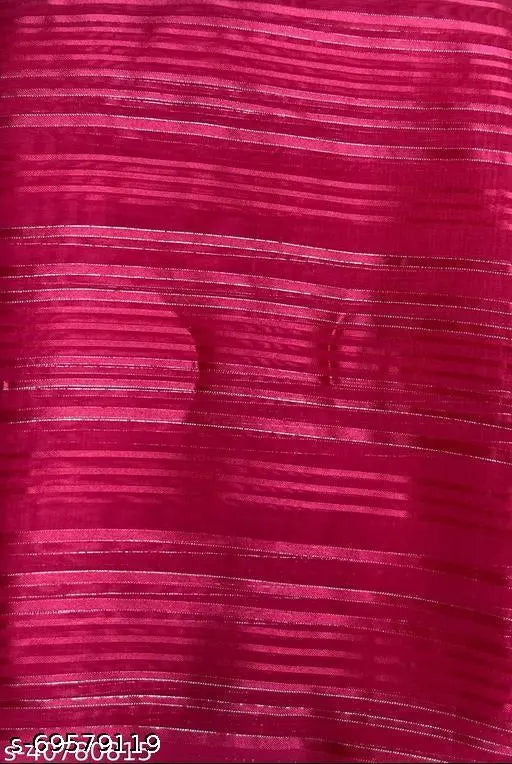 Striped sequin Georgette wetless saree with separate velvet blouse, Indian free size