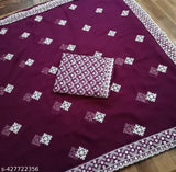 Vibrant Georgette & Satin Sequence Embroidered Lace Sari with Heavy Work Blouse, Indian craftsmanship