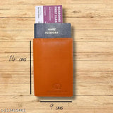 Genuine leather passport cover, brown or black, high-quality men and women's wallet with coin pocket, RFID blocking, slim fit design