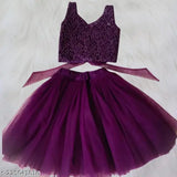 Shoryam Fashion cotton silk & net embroidered crop top with lehenga, Indian ethnic wear for 2-6 years