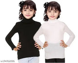 Woolen Tinkle Fancy Girls Sweaters - Solid pattern for 0-15 years in various sizes