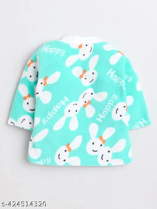 Wool printed dungarees, kids winter wear - newborn sizes (taddy print)