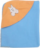 Soft NCY fleece hooded baby blanket, pack of 2 for mild winter - ideal for cozy bedtime with cartoon print