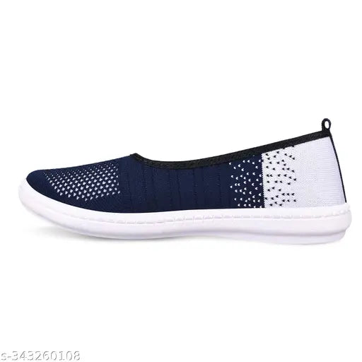 Textured ballerina flats, USSER 05 textile ankle loop, India-made footwear