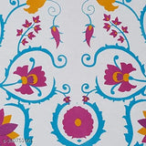 White printed cotton flat sheets, superfine floral pattern, double queen size bedding set, 2 pillow covers included, ideal for summer, pure cotton linen from India