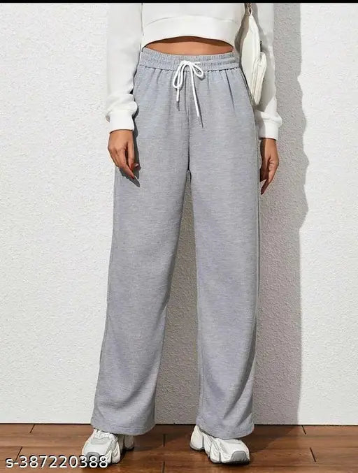 Cotton grey dori trouser - solid pattern, waist size 28-36 inches, made in India