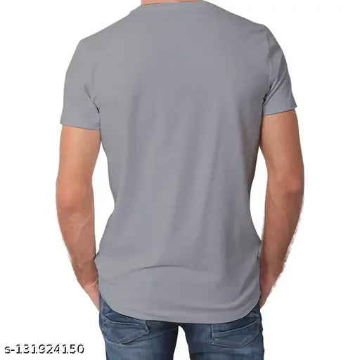 Premium quality cotton blend R-neck t-shirt, printed design, short sleeves, men's fashion wear by Marfi India, India