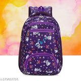 Cat print polyester school bag with smart organization, vibrant design, and versatile convenience for girls - made in India