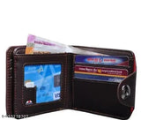 Faux leather BMW men's trading wallet, textured net pattern, 2 compartments