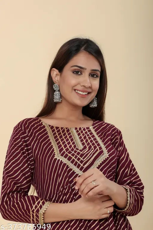 Purple rayon skirt set with printed net pants, three-quarter sleeves, Indian ethnic wear for women