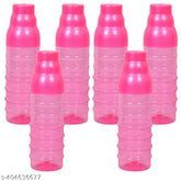 Pink 1000ml glass water bottle pack of 6, ideal for office and school use