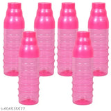Pink 1000ml glass water bottle pack of 6, ideal for office and school use