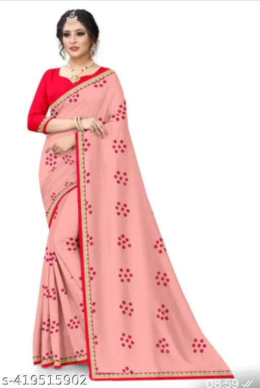 Georgette Bollywood party wear saree with embroidered blouse, soft and fancy printed in new collection
