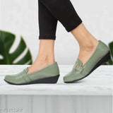 Patent leather Aadvit women's solid belly slip-ons, comfortable fashion, sizes IND-3 to IND-8 (India)