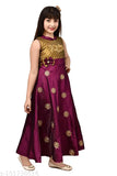 Silk blend sleeveless embroidered net dress, from Safia Collection for cute girls aged 3-4 (Bust 22in, Length 30in), India