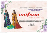 Red and gold printed silk saree with matching blouse, Indian traditional wear
