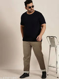 Plus size men's denim beige stretchable jeans by RIGBONE, suitable for all sizes from 36 to 48, made in India